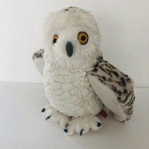 Wild Republic Snow Owl Plush Stuffed Animal Toy Realistic Big Eyes Standing 12"